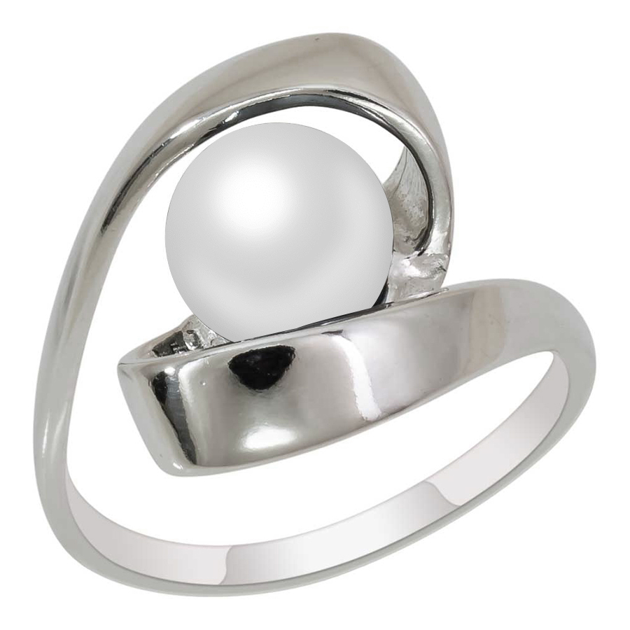 Кольцо, серебро, жемчуг, 13146
